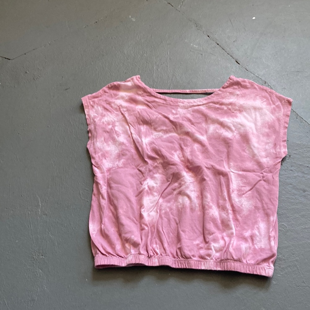 Pink and white tank top